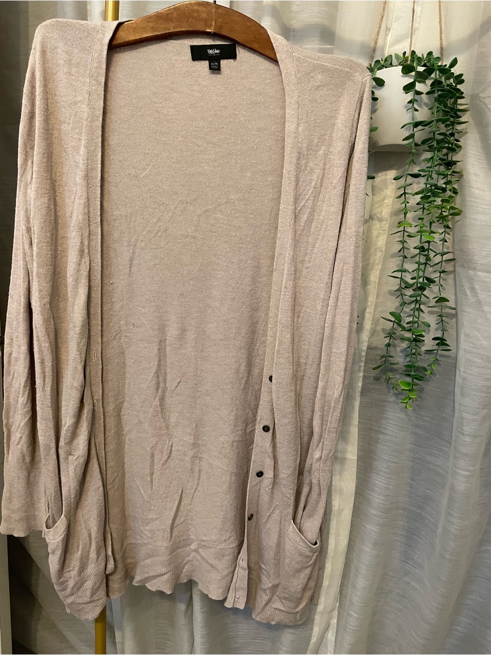 Mossimo Supply Co. Open-Front Cardigan in Light Beige